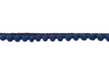 Bommelborte mini (7 mm), dunkelblau, 0,5 m